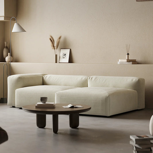 Italian Minimalist Corduroy Sofa
