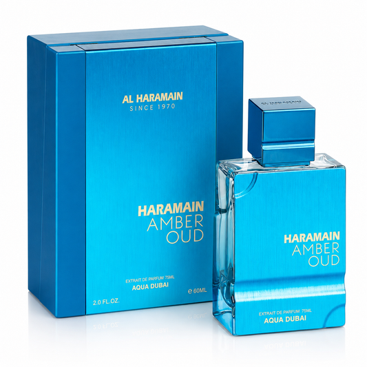 Al Haramain Amber Oud Aqua Dubai for Men Extrait de Parfum Spray – 2 Ounce / 60 ml