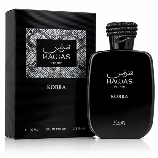 Rasasi Hawas Kobra for Men Eau de Parfum Spray – 3.4 Ounce / 100 ml