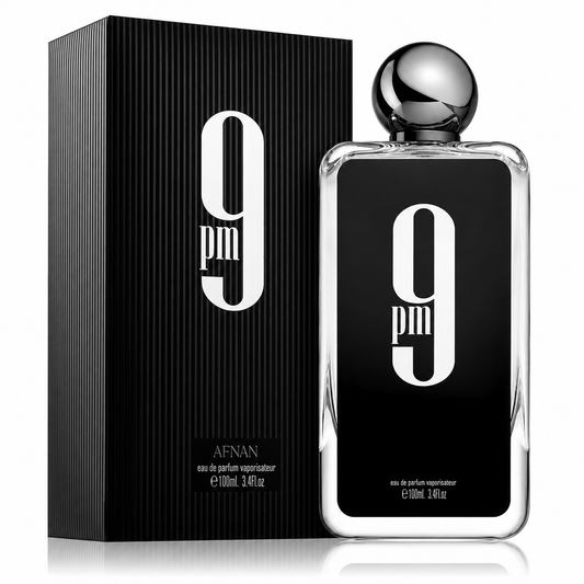 Afnan 9 PM for Men Eau de Parfum Spray – 3.4 Ounce / 100 ml