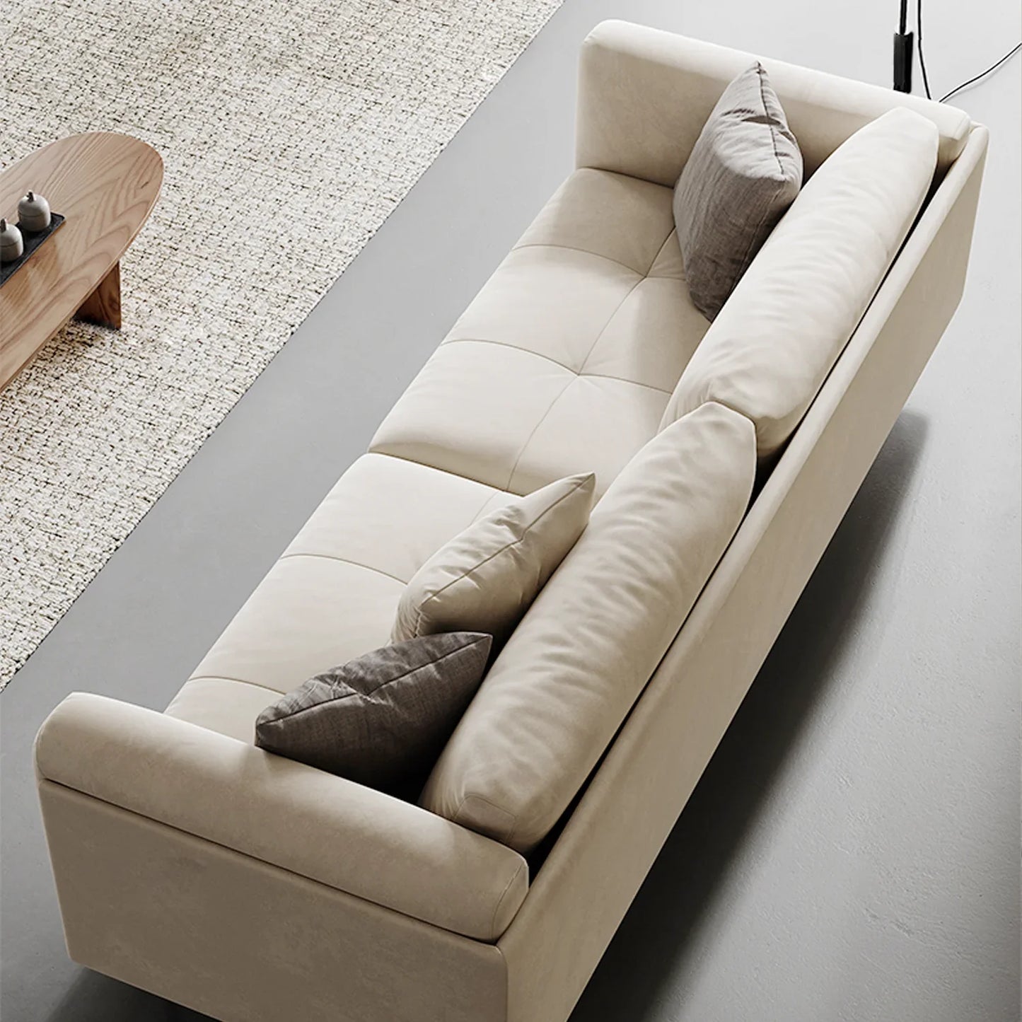 Italian Minimalist Matte Tech Fabric Sofa