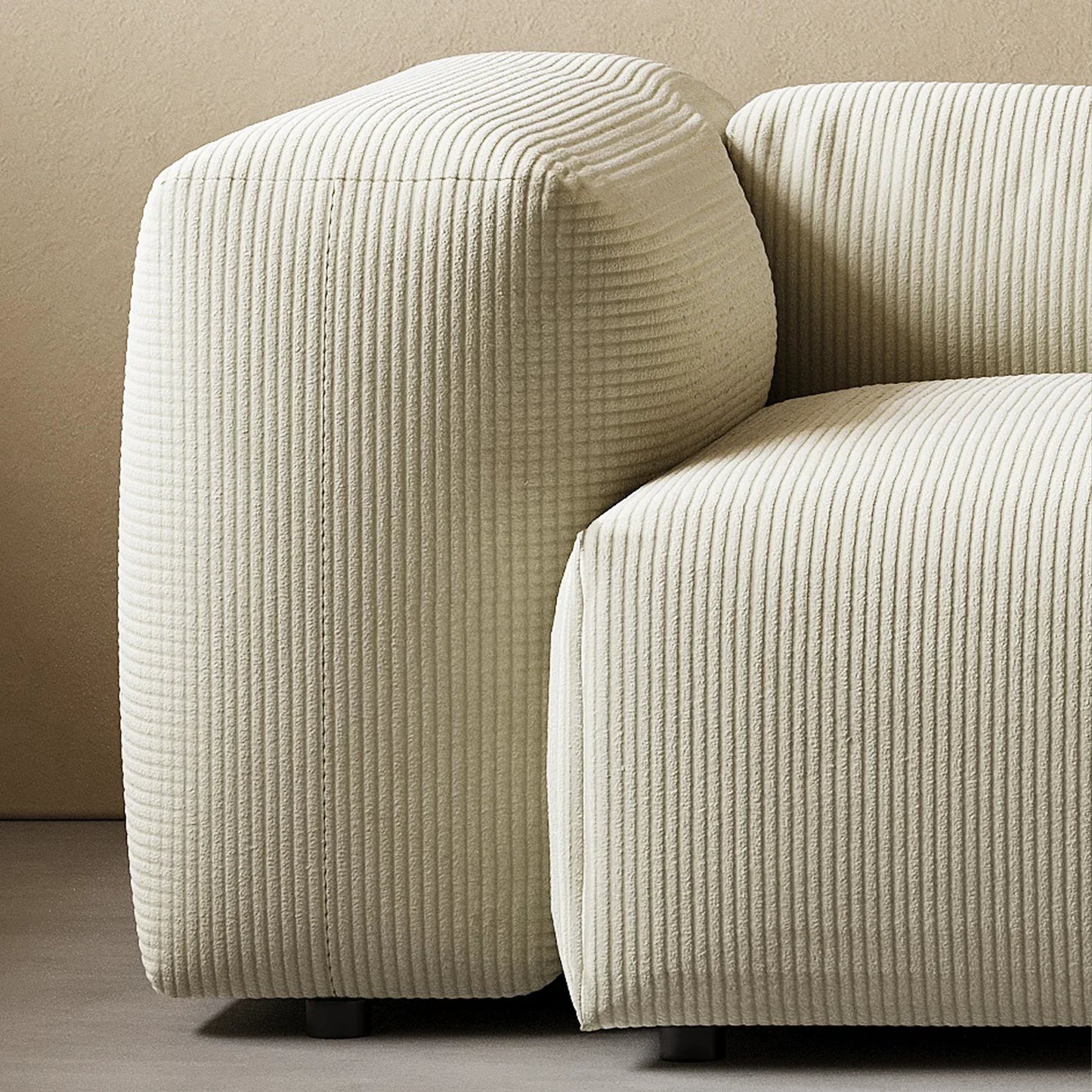 Italian Minimalist Corduroy Sofa