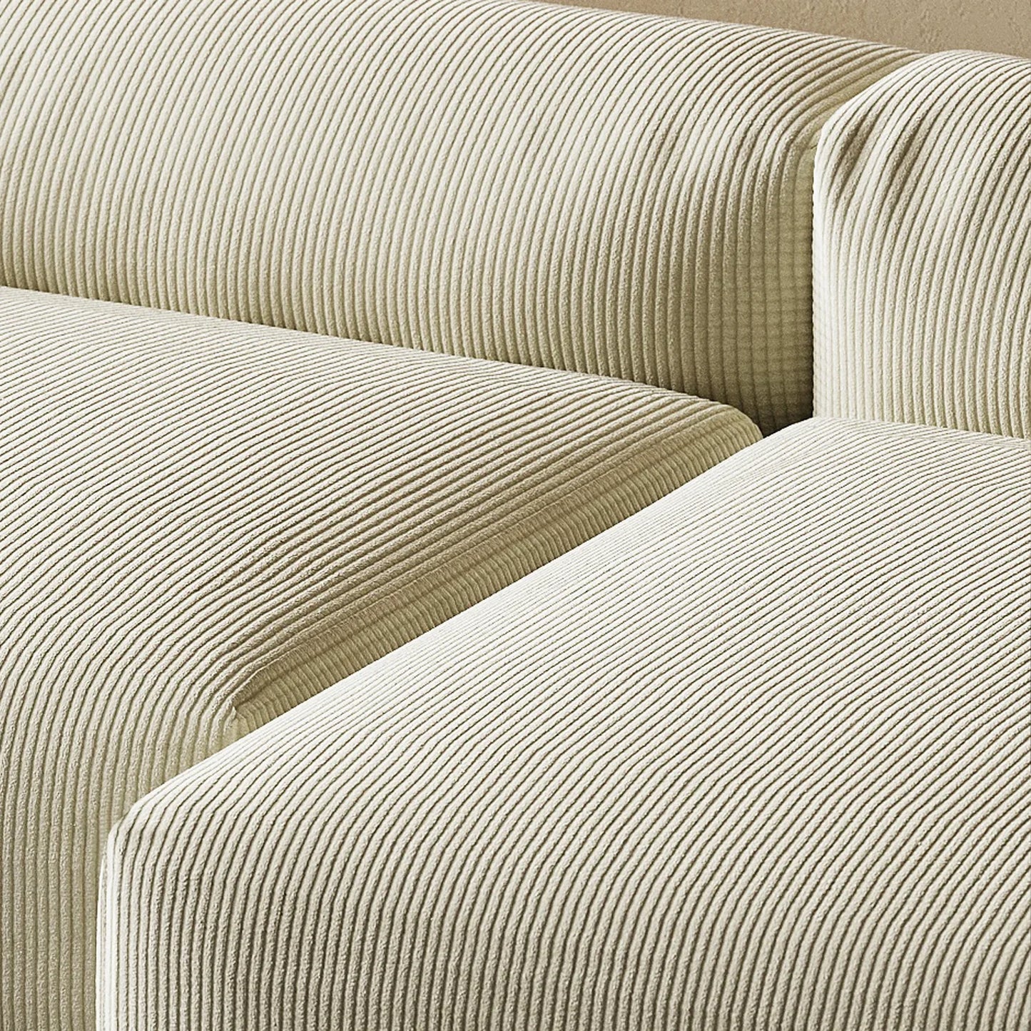 Italian Minimalist Corduroy Sofa