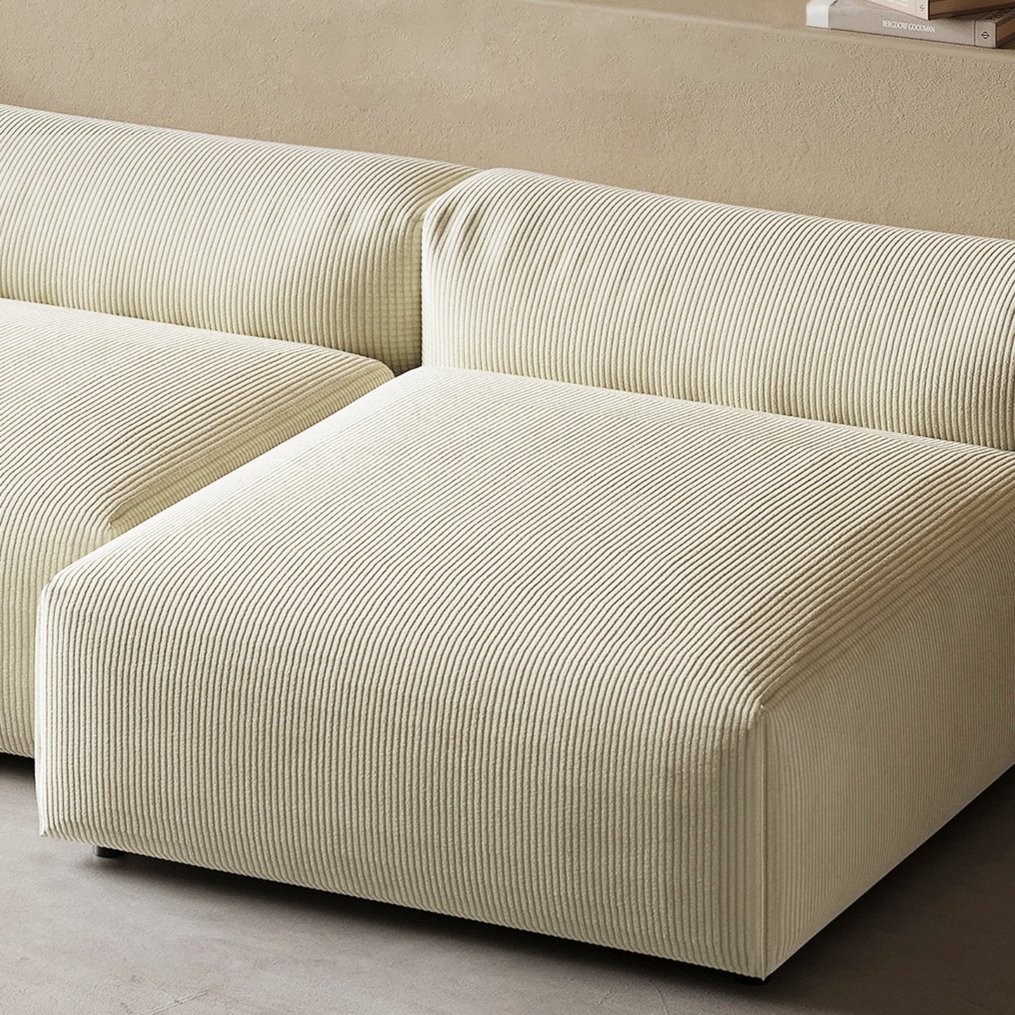 Italian Minimalist Corduroy Sofa