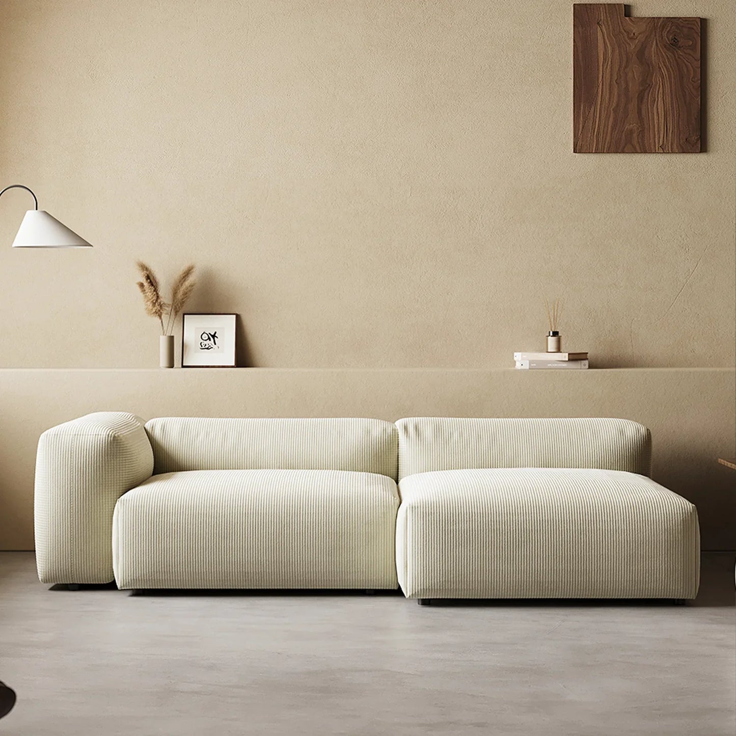 Italian Minimalist Corduroy Sofa