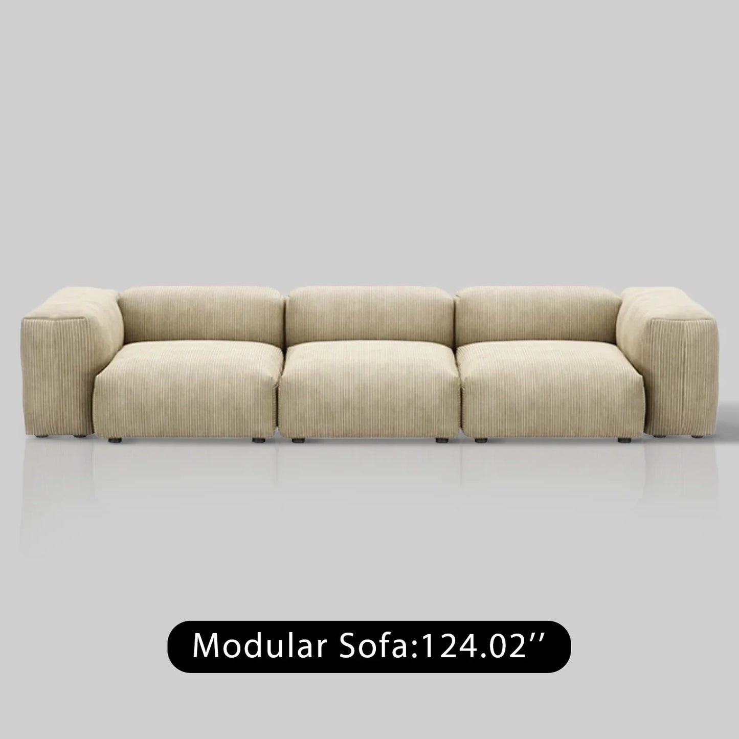 Italian Minimalist Corduroy Sofa