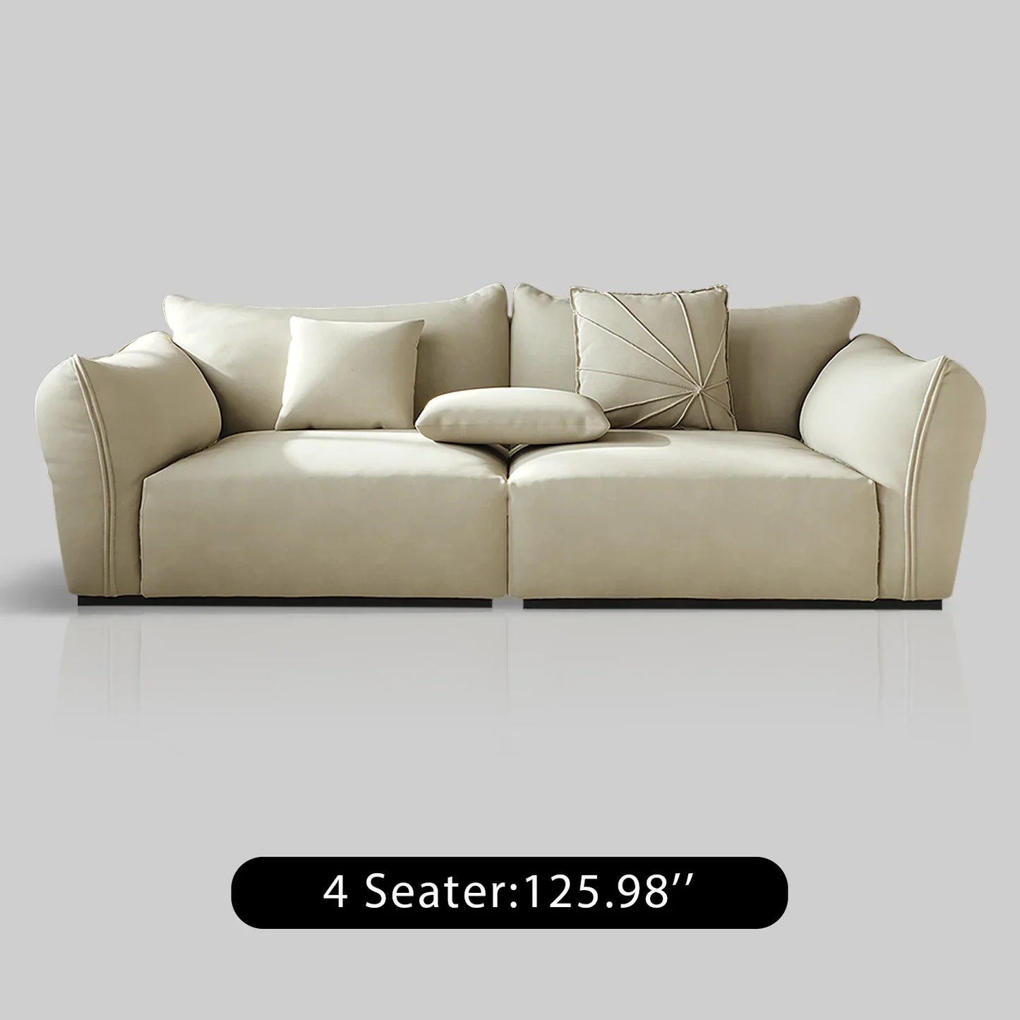Minimalist Stainless Steel Frame Fabric Sofa
