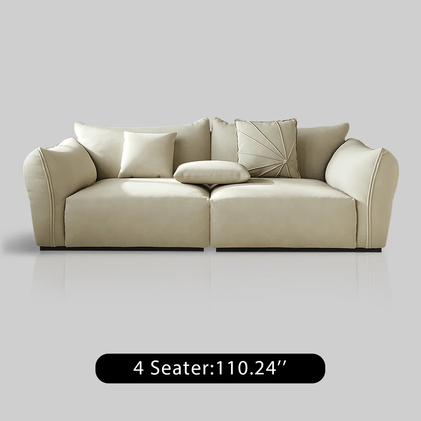 Minimalist Stainless Steel Frame Fabric Sofa