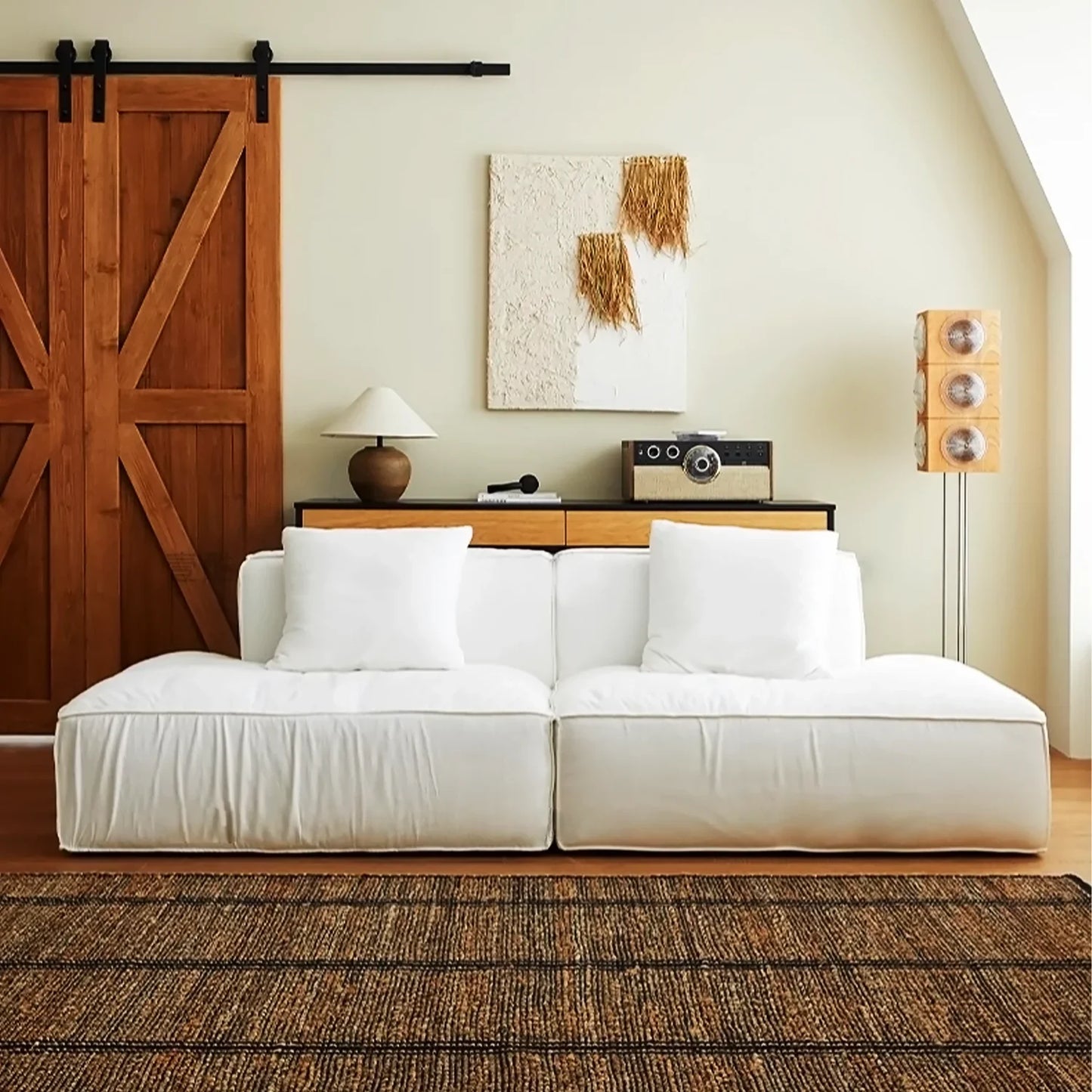 Linen Floating Island Sofa